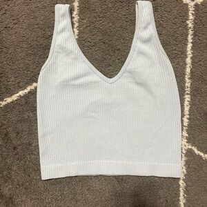 Free People light blue ribbed tank top